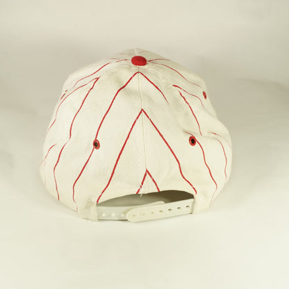 Vintage Enjoy Coca-Cola Pinstripe Snapback Hat Red White