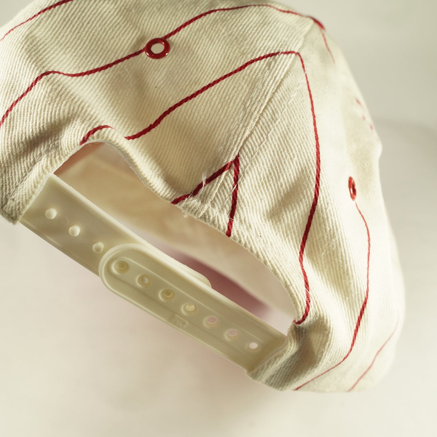 Vintage Enjoy Coca-Cola Pinstripe Snapback Hat Red White