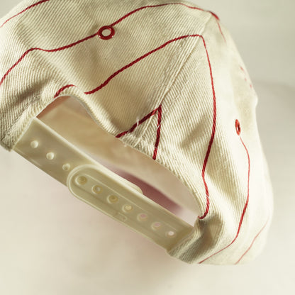 Vintage Enjoy Coca-Cola Pinstripe Snapback Hat Red White