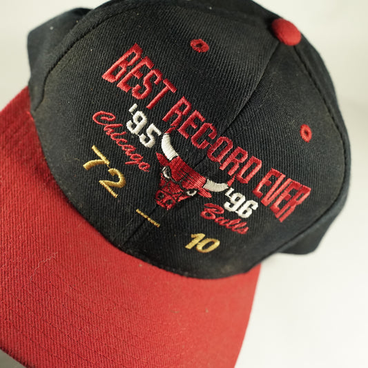 Vintage Chicao Bulls Best Record Every 72-10 '95 '96 season snapback hat