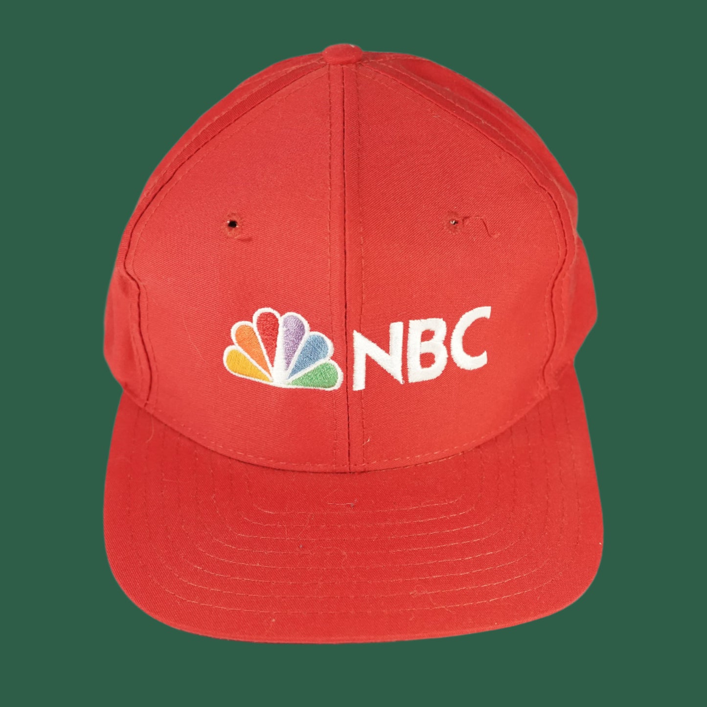 Vintage Red NBC with logo Snapback hat
