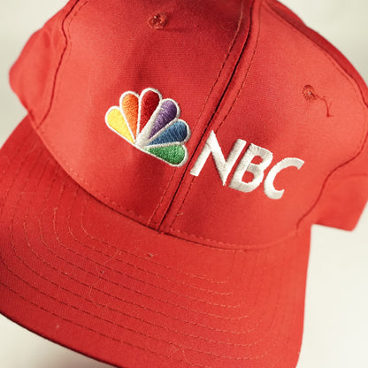 Vintage Red NBC with logo Snapback hat