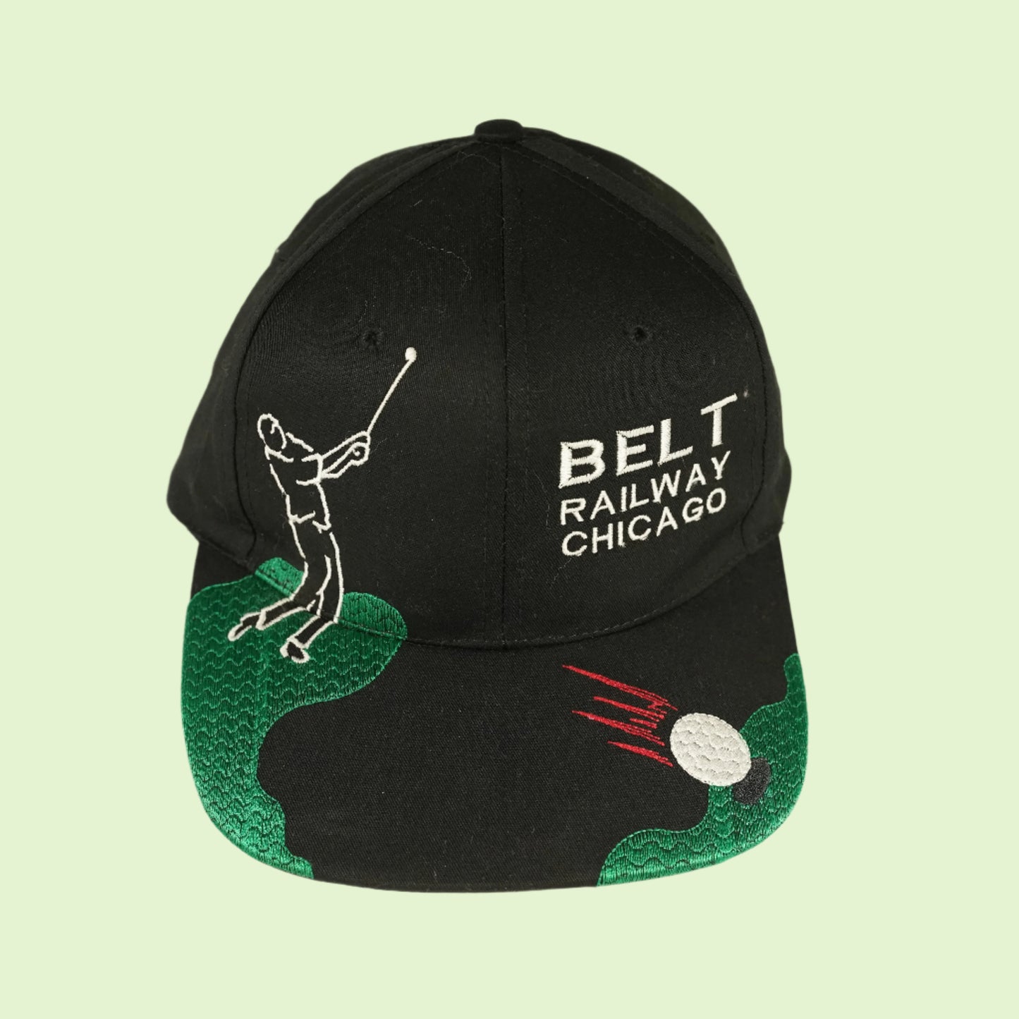 Vintage Golf Belt Railway Chicago Embroidered Snapback Hat