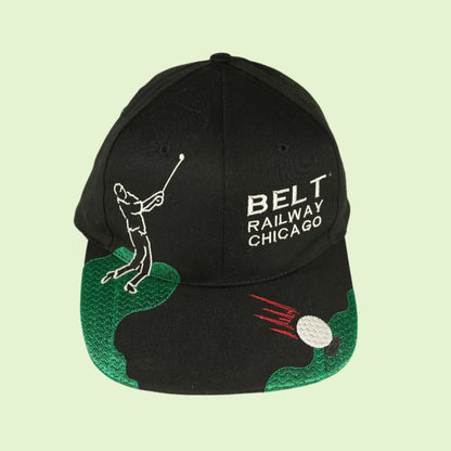 Vintage Golf Belt Railway Chicago Embroidered Snapback Hat