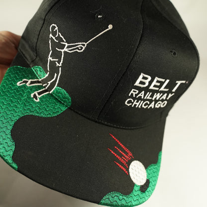 Vintage Golf Belt Railway Chicago Embroidered Snapback Hat