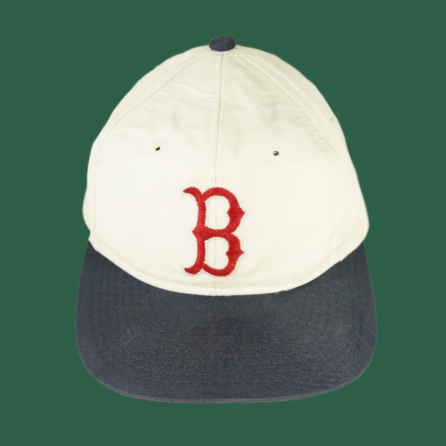 Vintage Boston Red Sox White Navy Snapback Hat