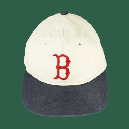 Vintage Boston Red Sox White Navy Snapback Hat