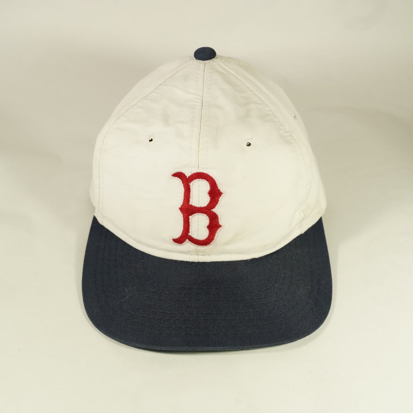 Vintage Boston Red Sox White Navy Snapback Hat