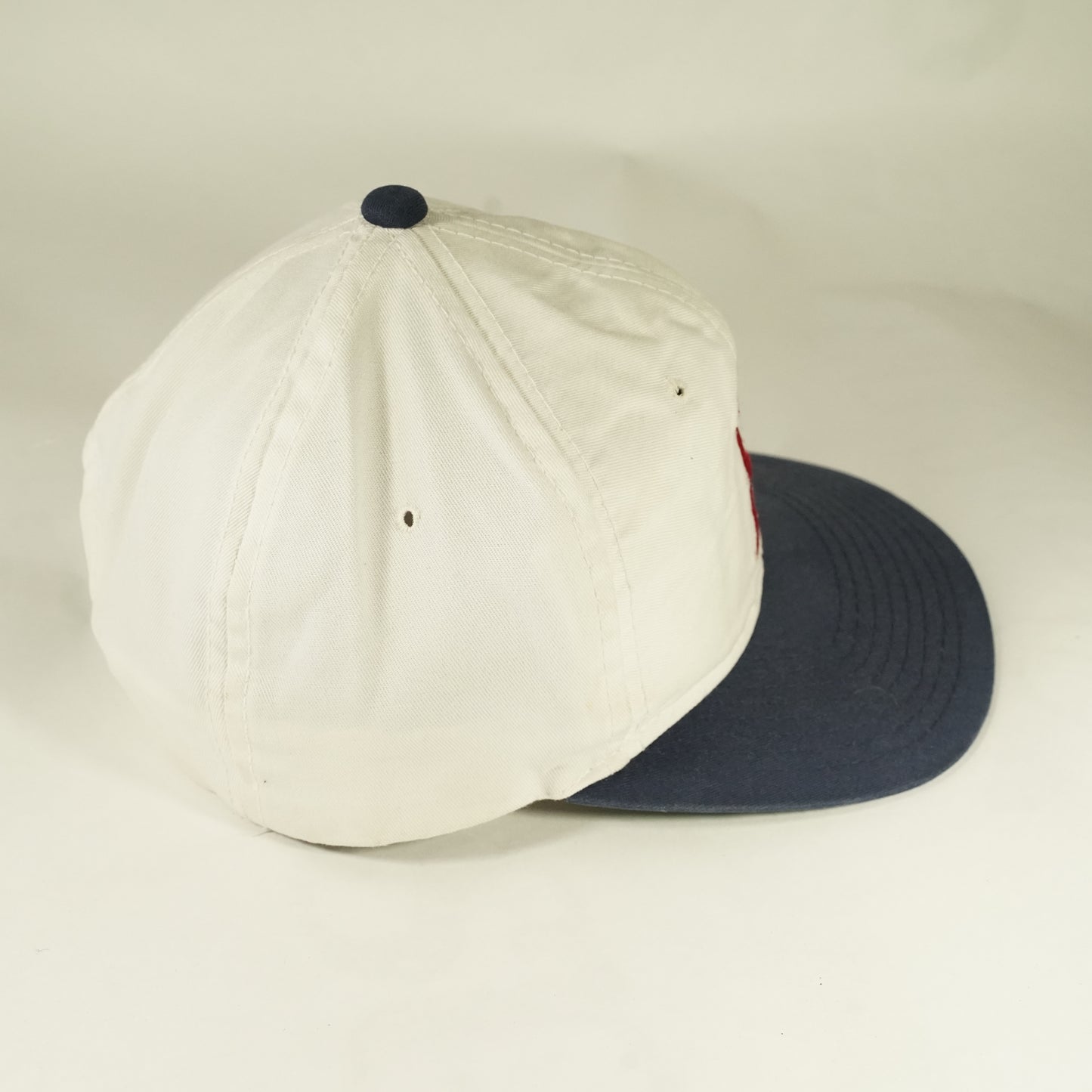 Vintage Boston Red Sox White Navy Snapback Hat