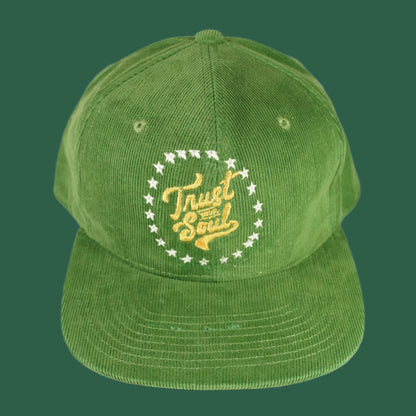 Trust Your Soul Corduroy Green Snapback Hat