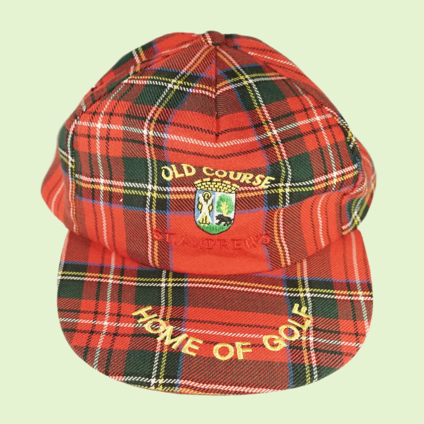 Vintage Plaid Old Course St. Andrews Home of Golf Snapback Hat