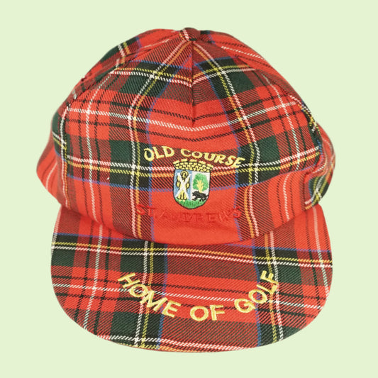 Vintage Plaid Old Course St. Andrews Home of Golf Snapback Hat