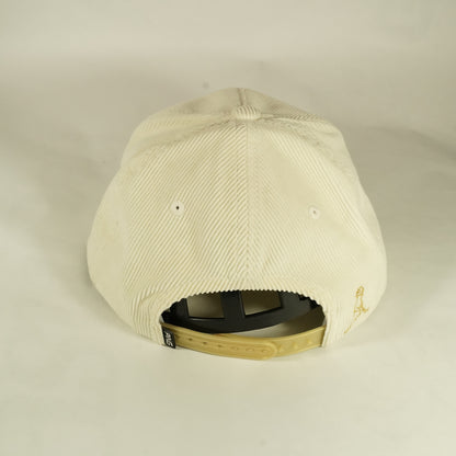 Ping Corduroy Gold and Cream Snapback Hat