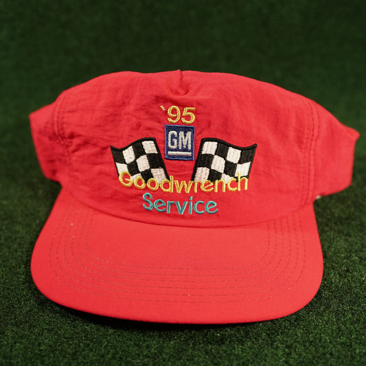 Vintage 1995 GM Goodwrench Racing Service Red Snapback Hat