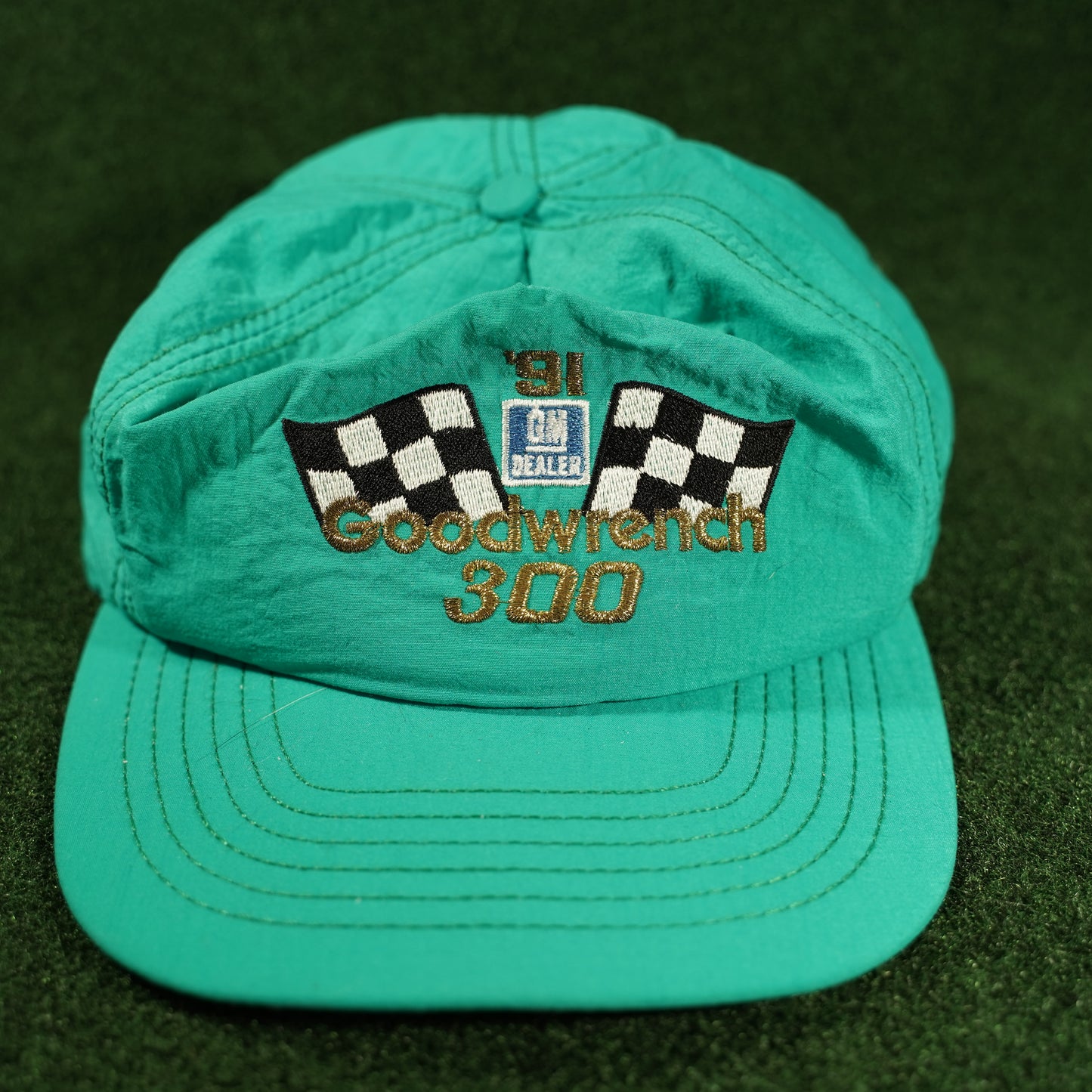 Vintage 1991 GM Goodwrench 300 Green Racing Snapback Hat