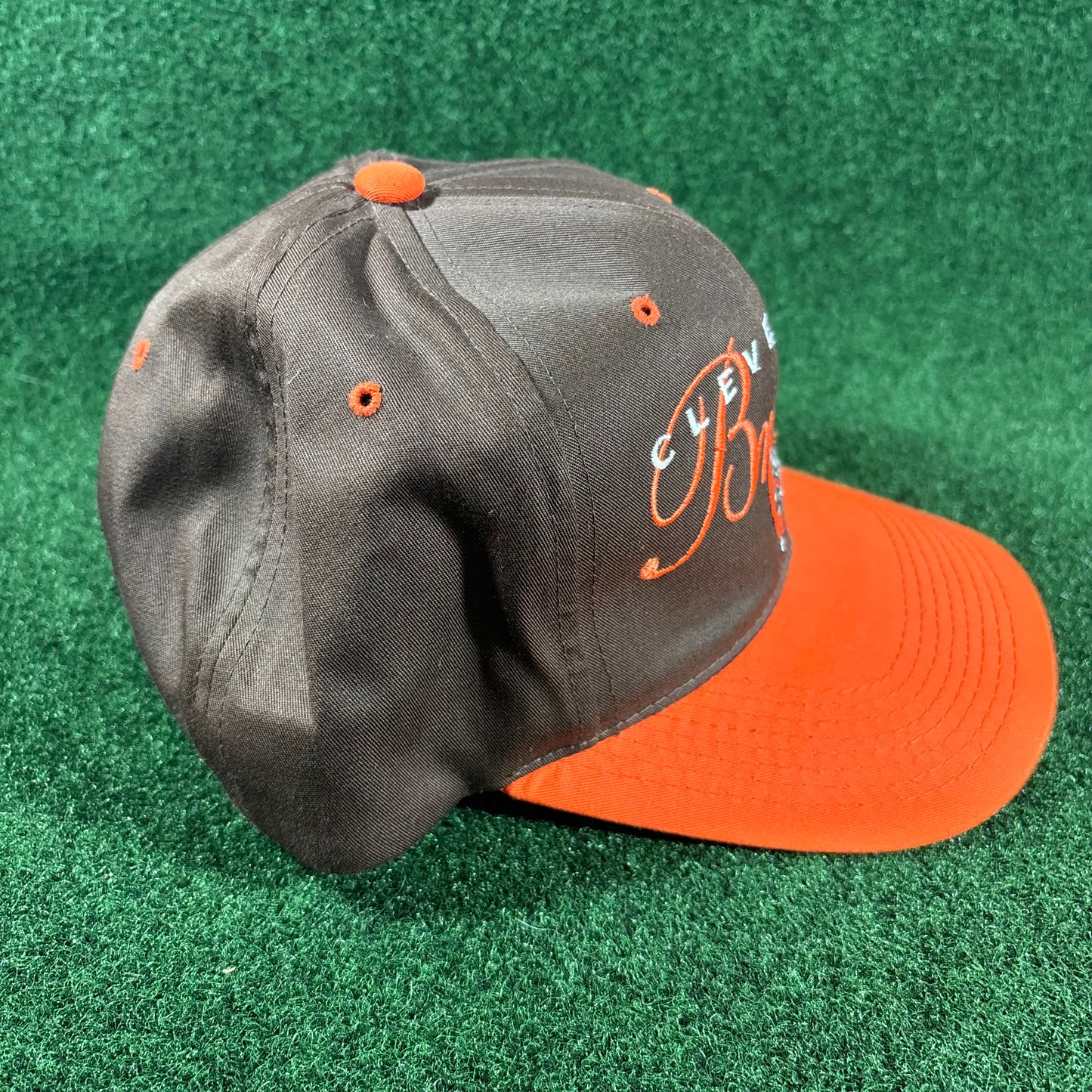 Vintage Cleveland Browns Snapback Hat NFL Orange & Brown