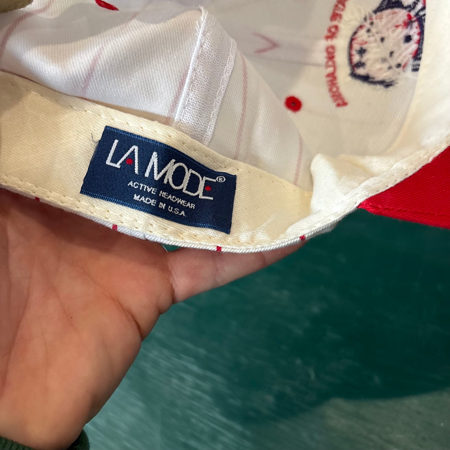 Vintage State of Oklahoma Golf Pinstripe Snpack Back Hat