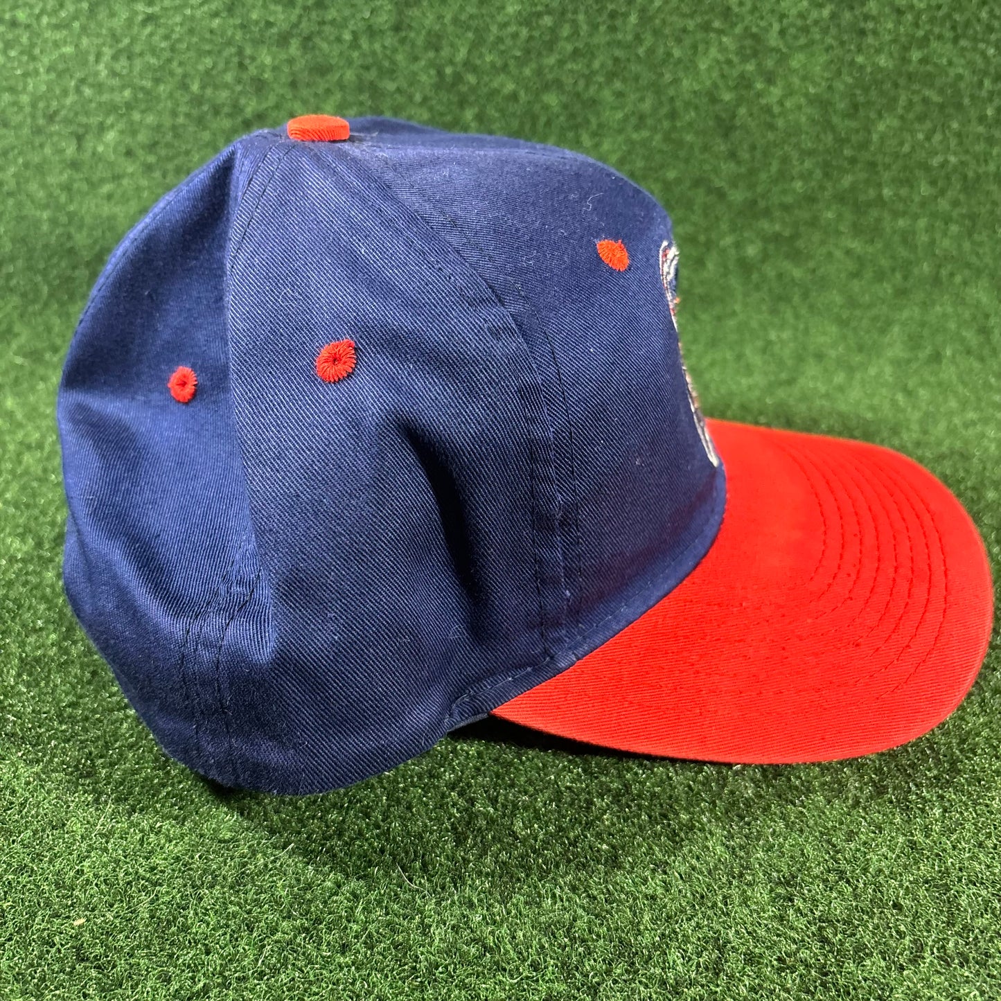 Vintage Detroit Tigers Snapback Hat Orange and Navy Blue