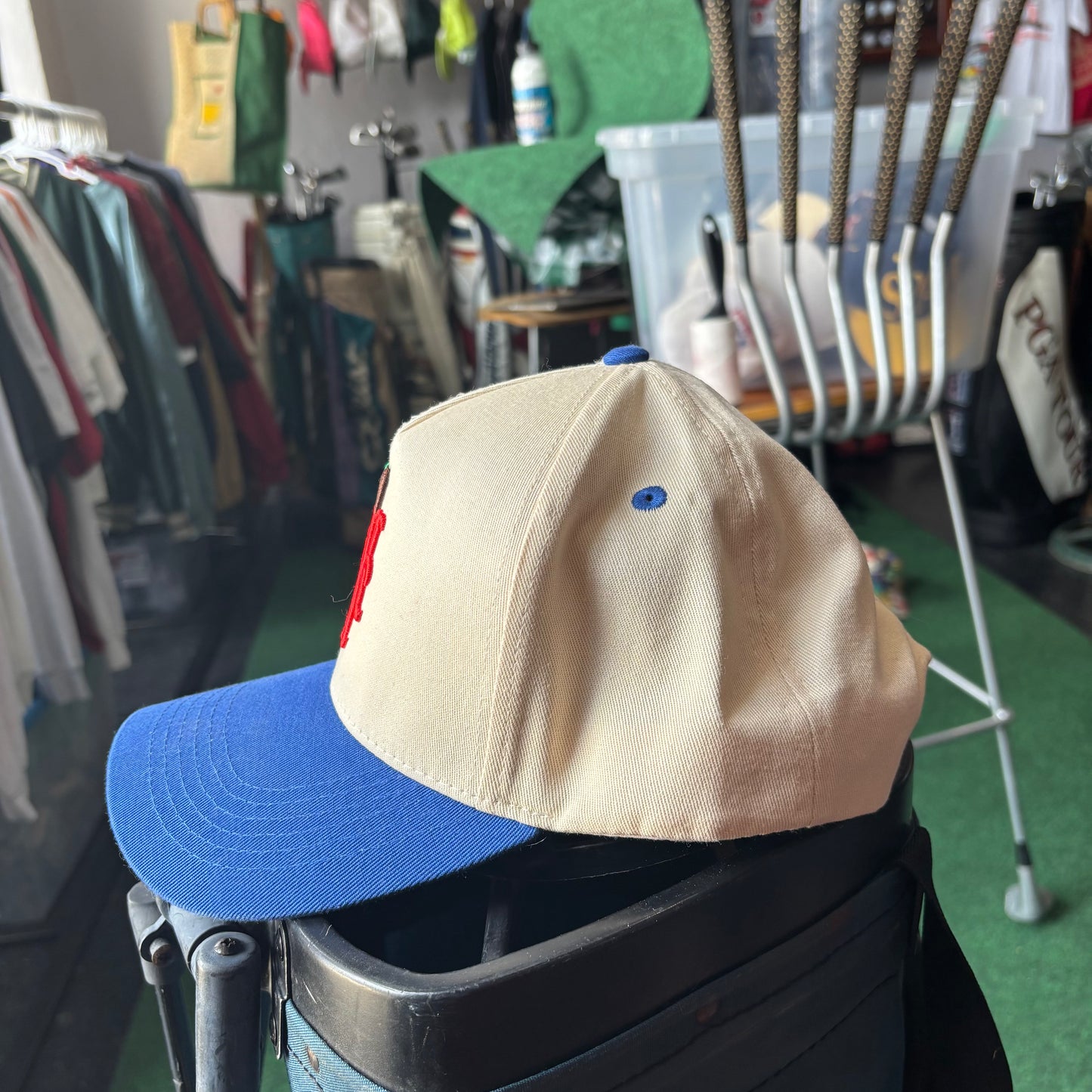 New York NY big apple blue and white snapback