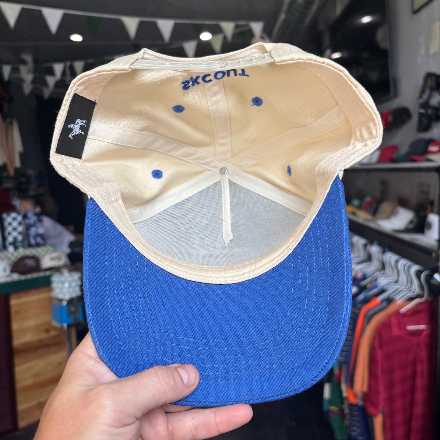 New York NY big apple blue and white snapback