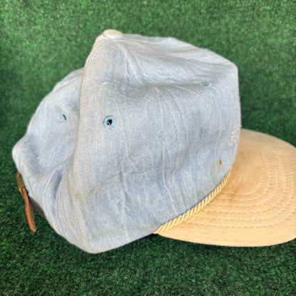 Sabal Point Country Club blue and white TEXACE leather strap back