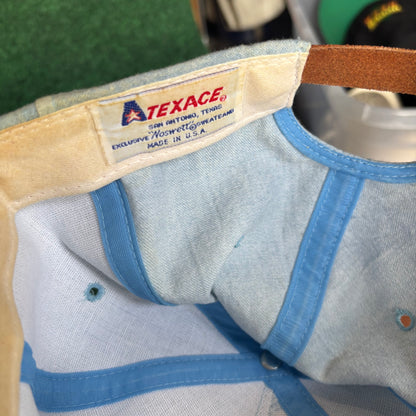 Sabal Point Country Club blue and white TEXACE leather strap back