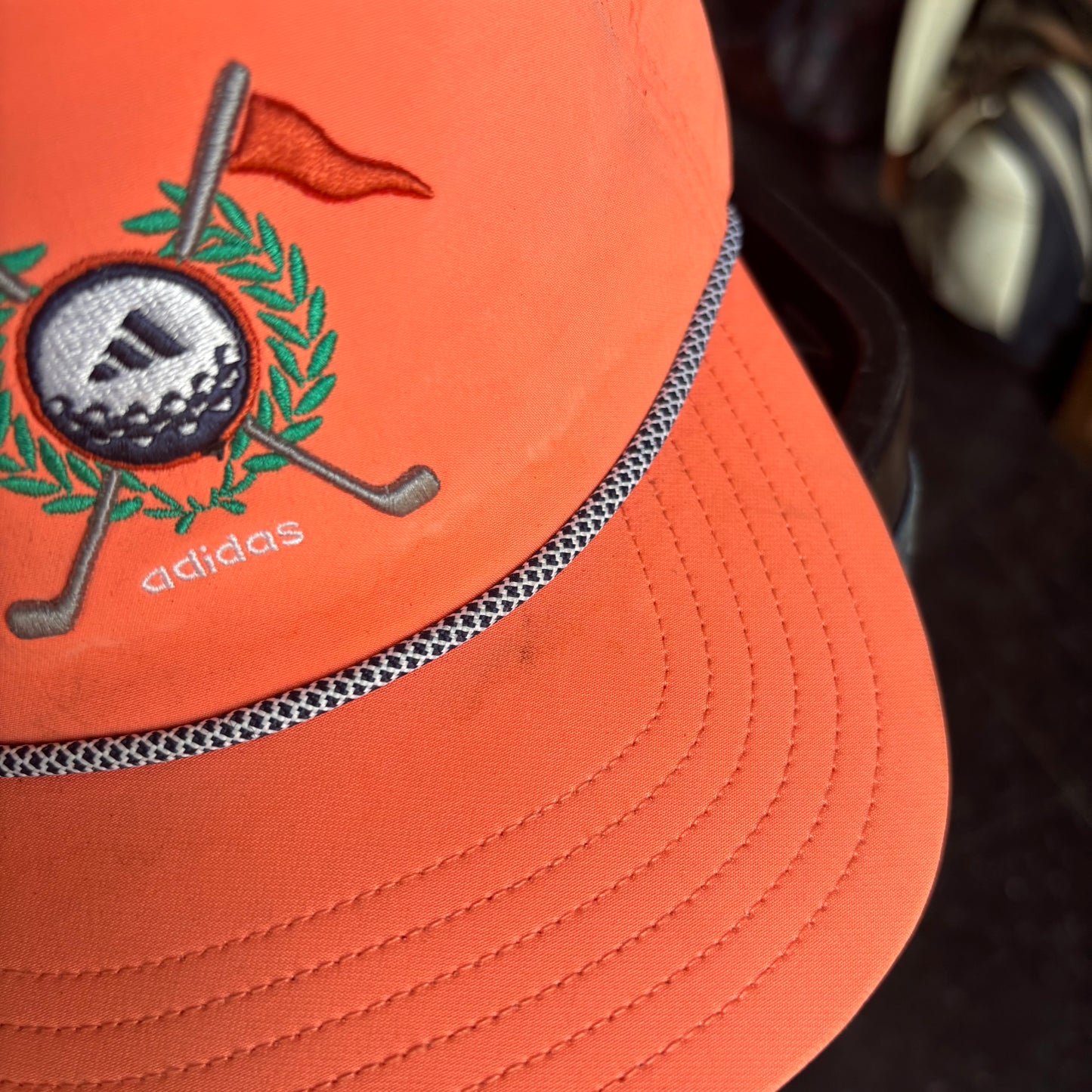 Adidas pink salmon golf hat snapback