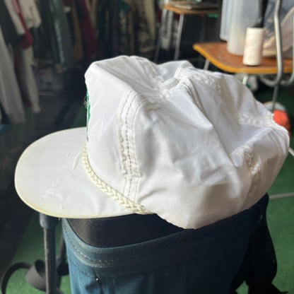 Fresh Meadows Imperial white leather strap back rope hat golf