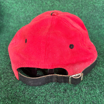 Michelon Red plaid championship at kingsmeth leather strap back cali fame