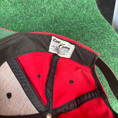 Michelon Red plaid championship at kingsmeth leather strap back cali fame