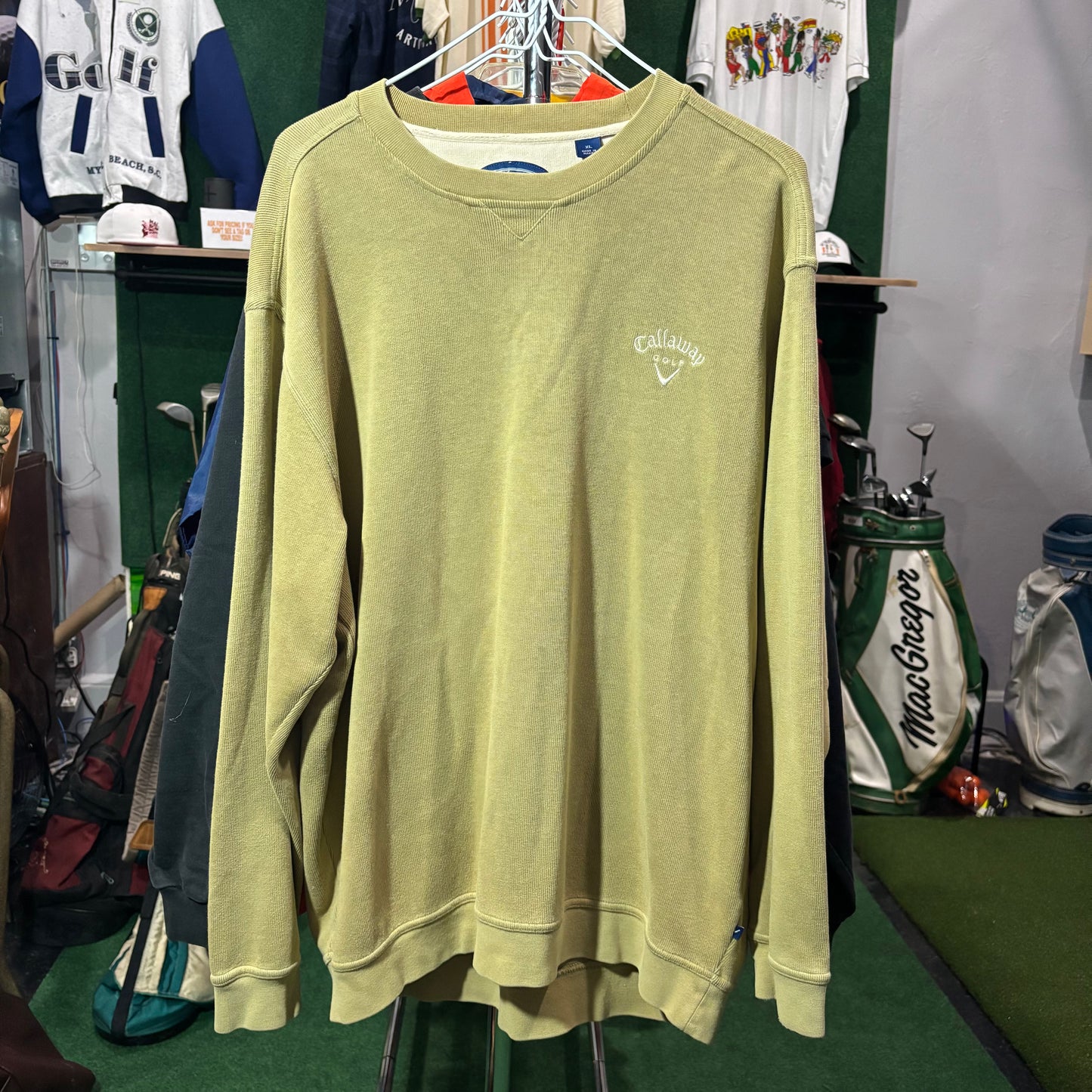 Vintage Callaway olive green sweater XL