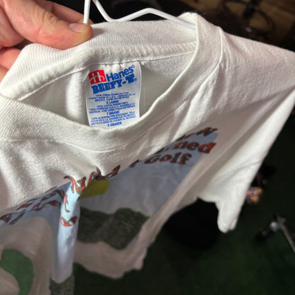 Vintage All I need to know about life golf tee t shirt large