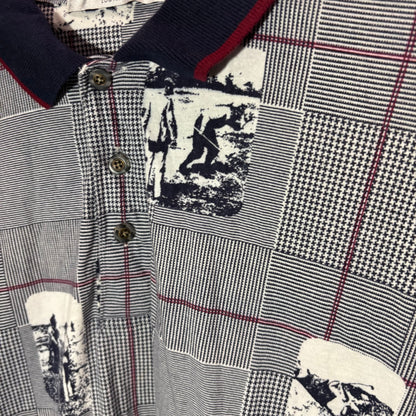 Vintage golf polo all over print golfers