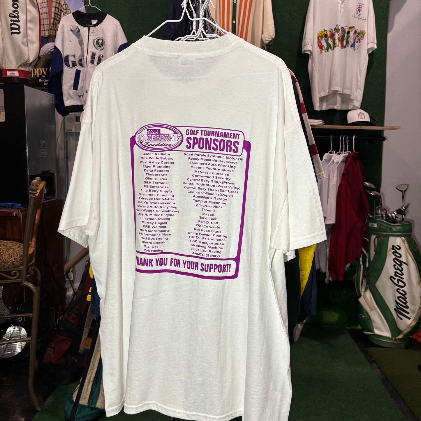 Vintage 2003 Motorsport golf tee t shirt XL