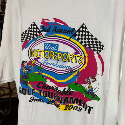 Vintage 2003 Motorsport golf tee t shirt XL