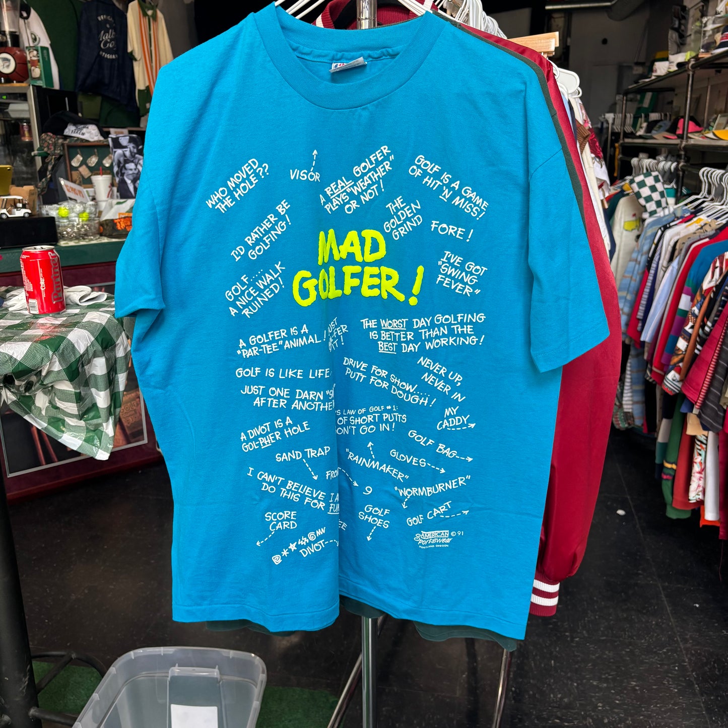 Vintage mad golf t shirt large