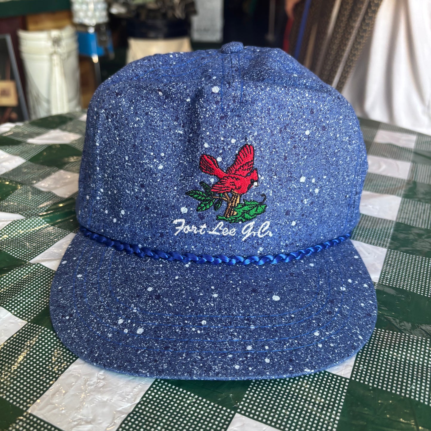 Fort Lee GC blue sparkle hat derby cap