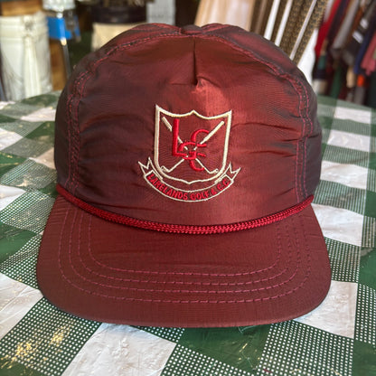 Vintage Lakelands Golf & CC leather strap back Huckster