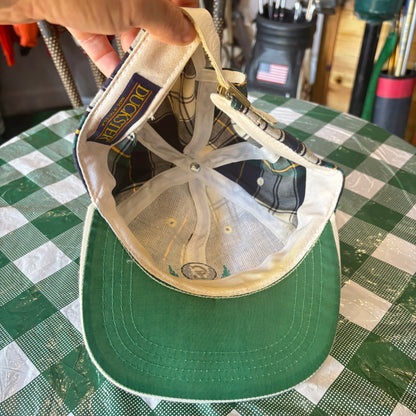 Vintage Plaid Caroline Lakes golf leather strap back