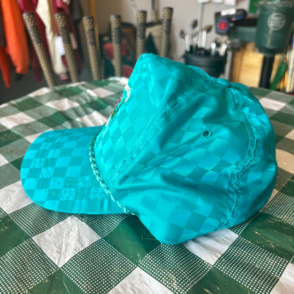 Vintage Culbertson Hills checkered leather strapback Derby Cap