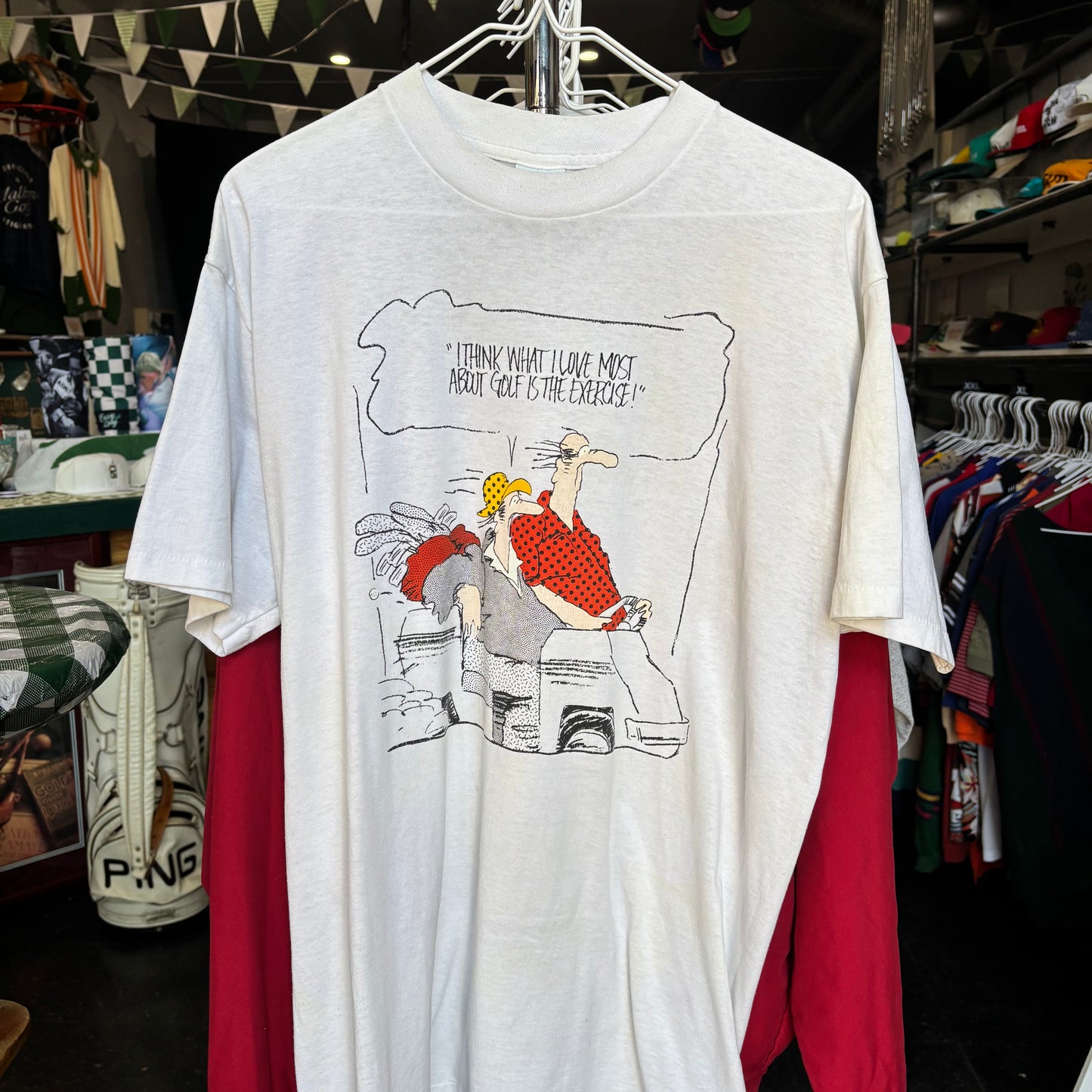 Vintage golf exercise t shirt xl