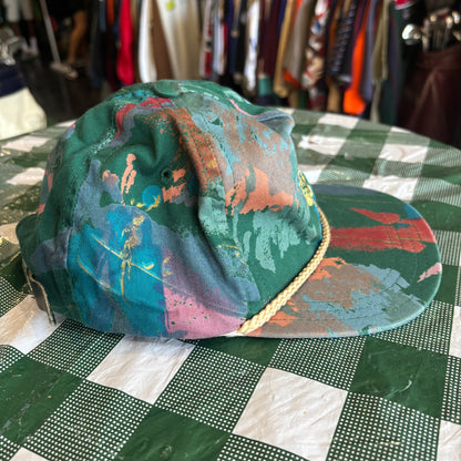 Vintage BR golf all over print leaf hat