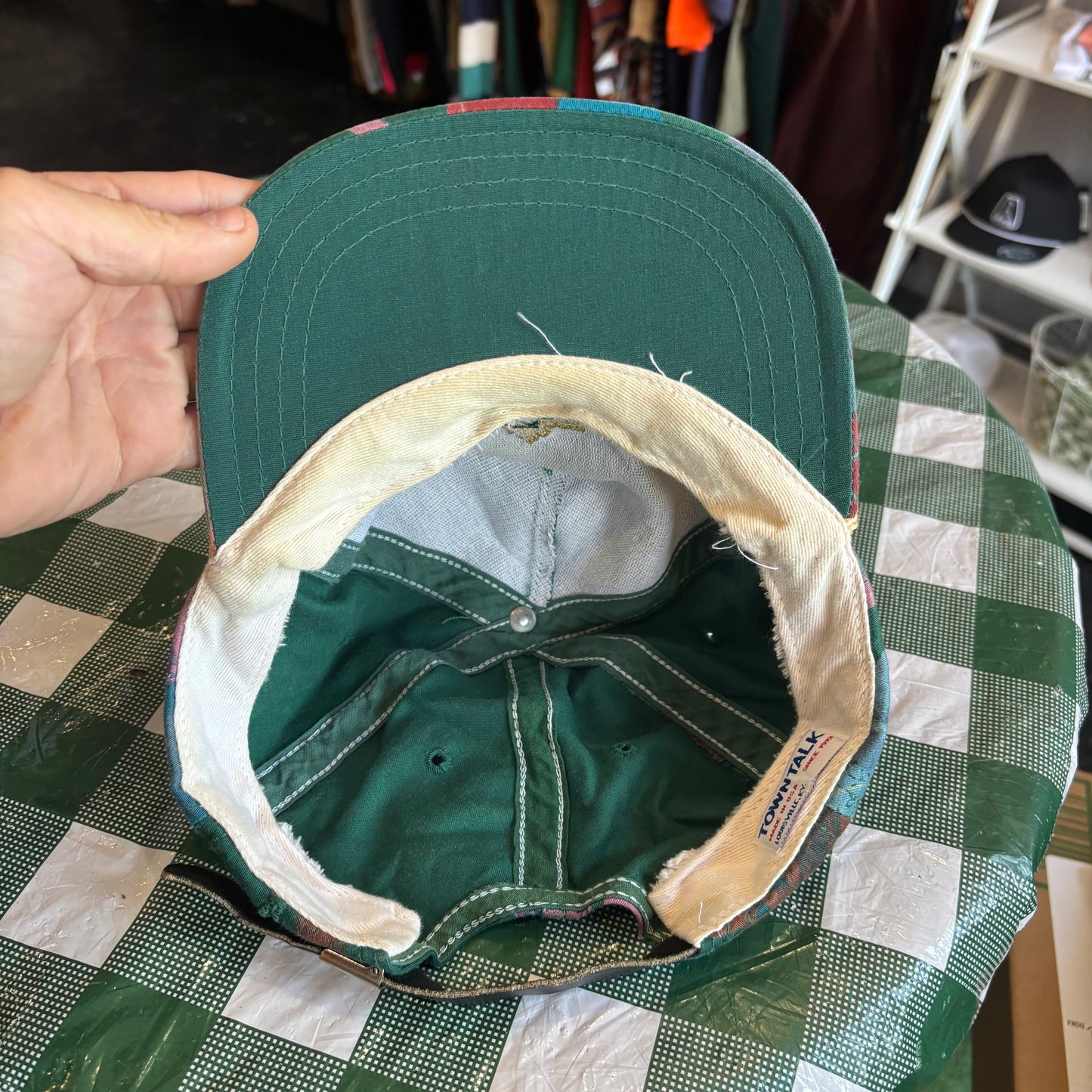 Vintage BR golf all over print leaf hat