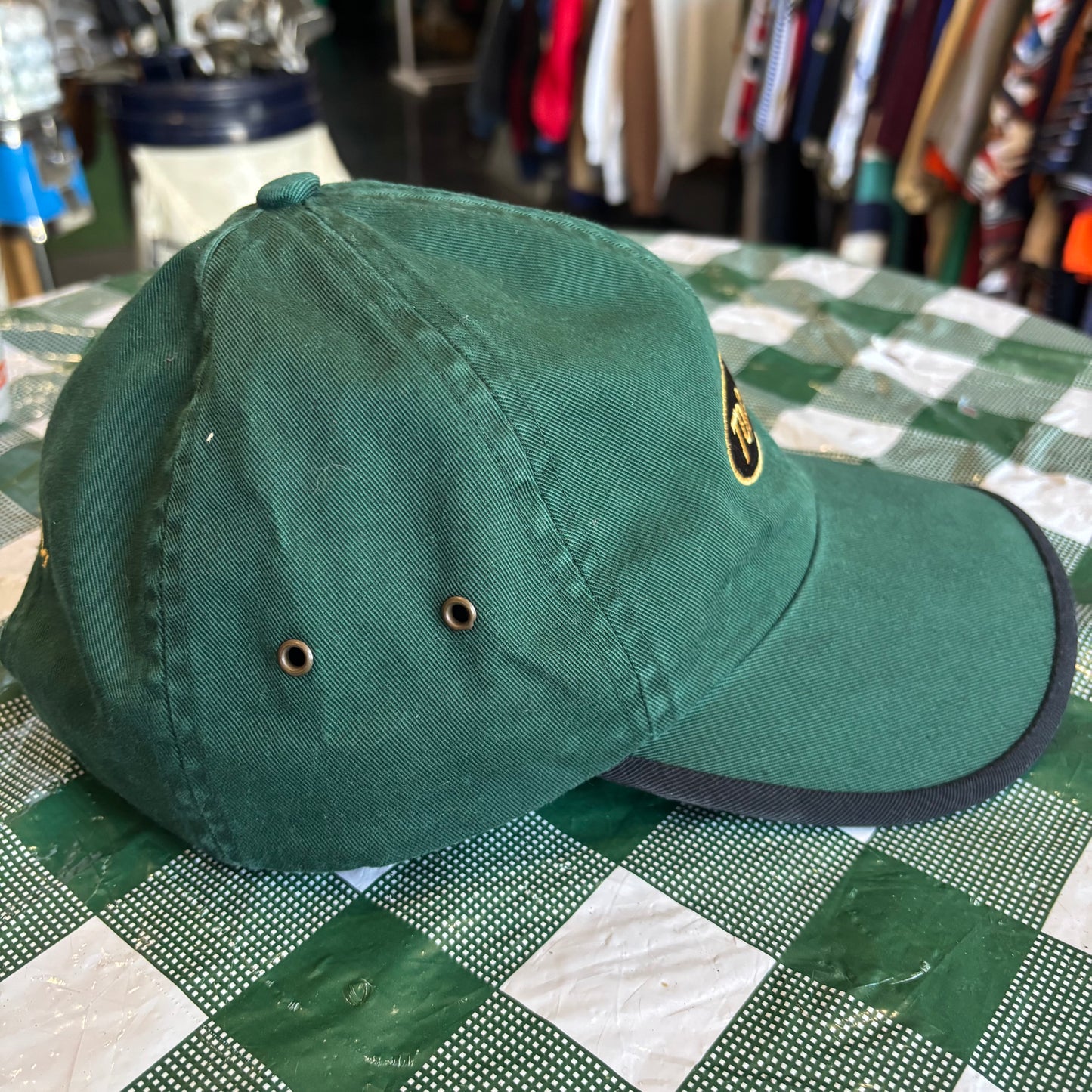 Vintage green Top-Flight strap back hat