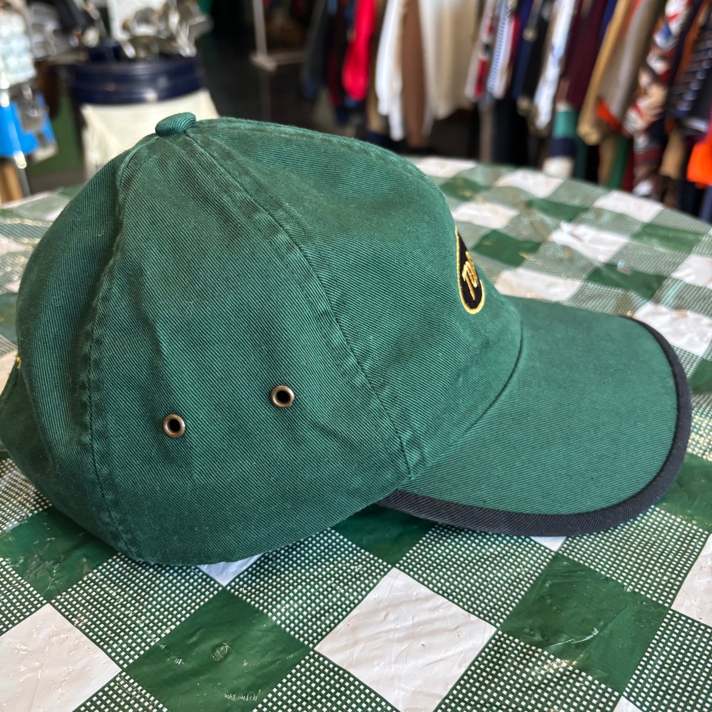 Vintage green Top-Flight strap back hat