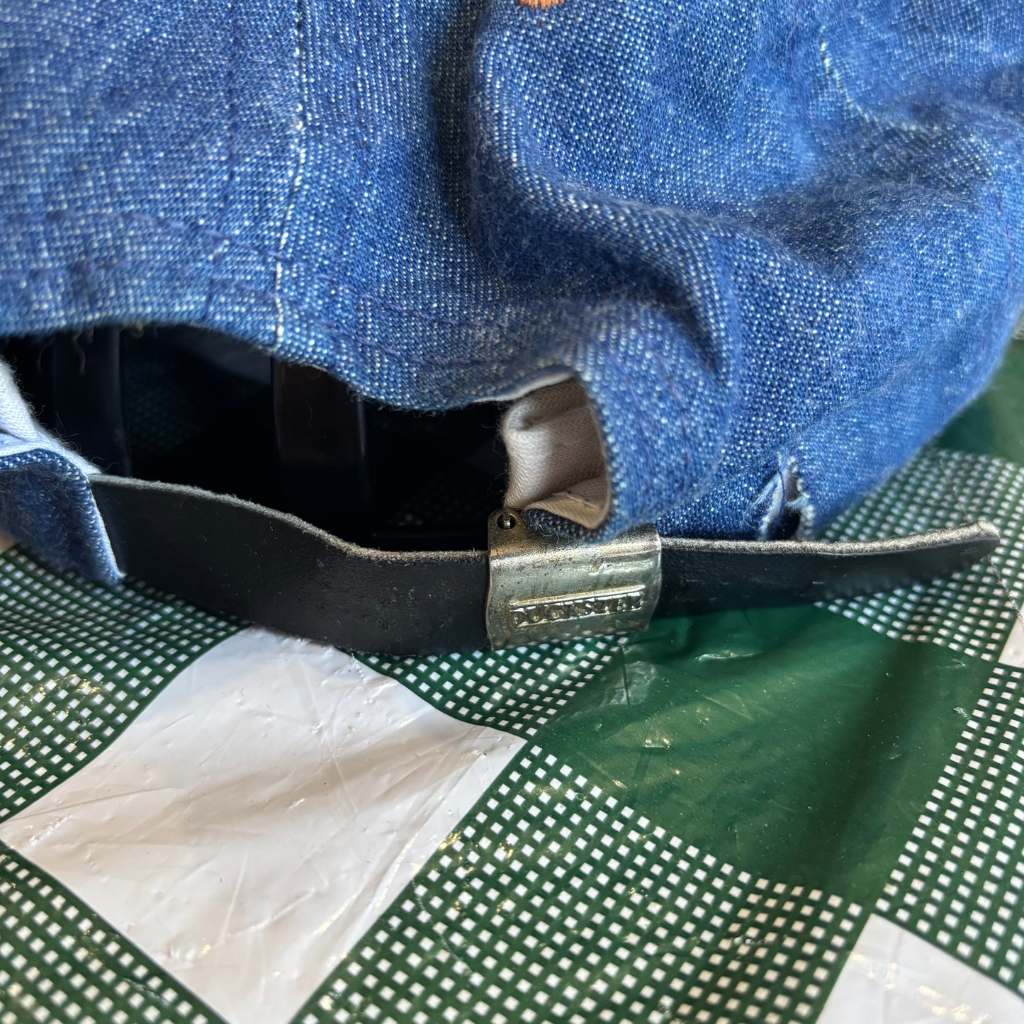 Vintage TPC Las Calinas denim Duckster leather strap back