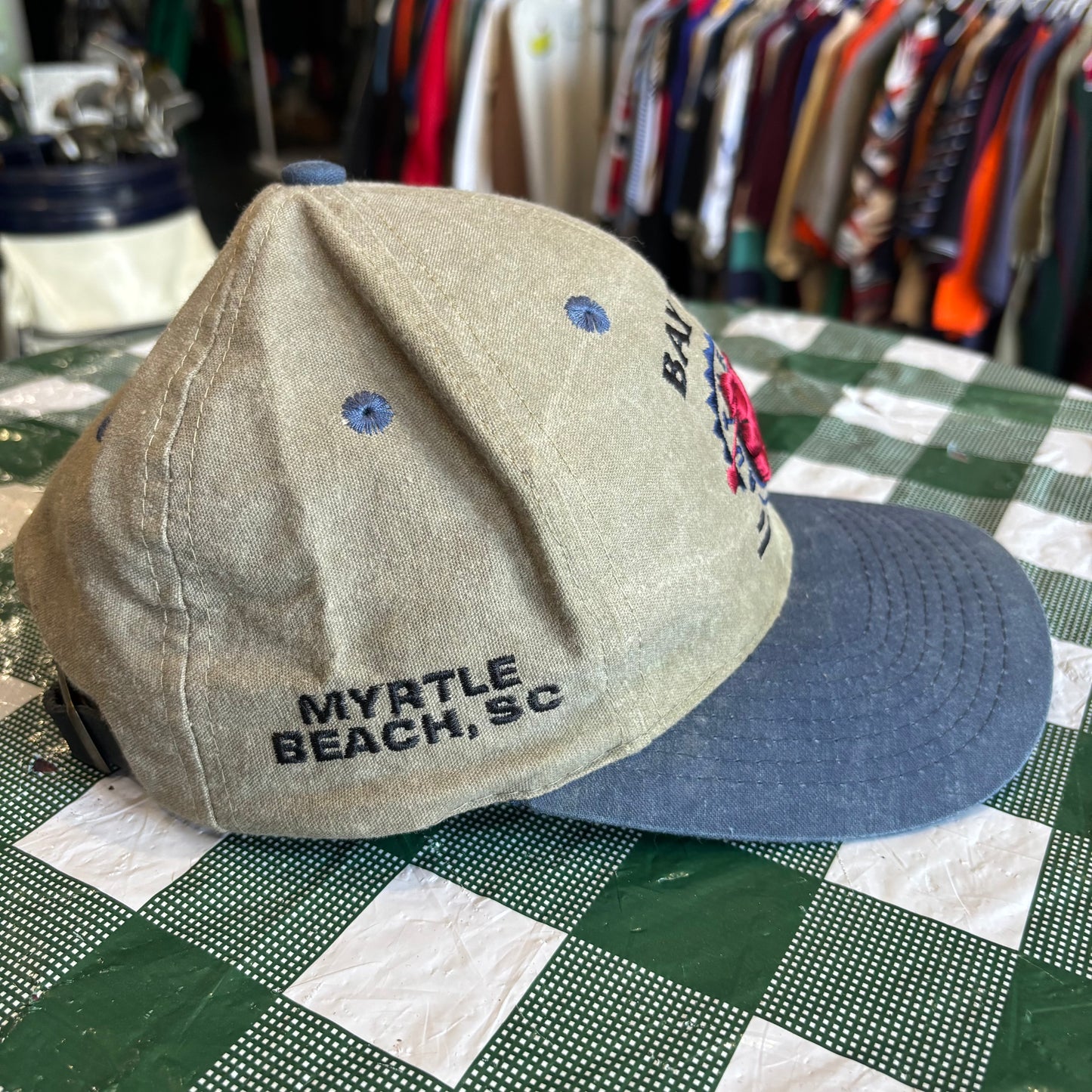 Vintage Bay Tree golf leather strap back hat
