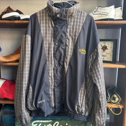 Vintage Callaway plaid zip up button up jacket rain gear