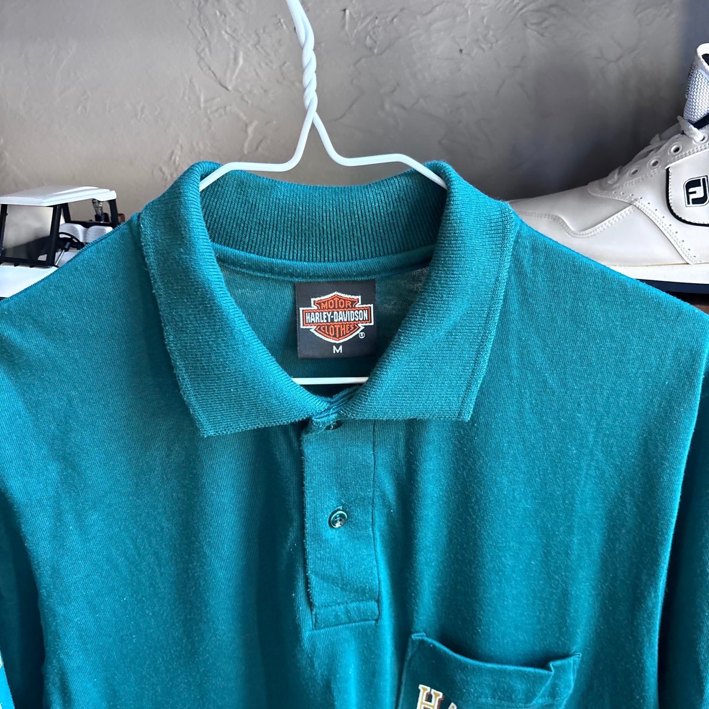 Vintage Harley Davidson golf polo M