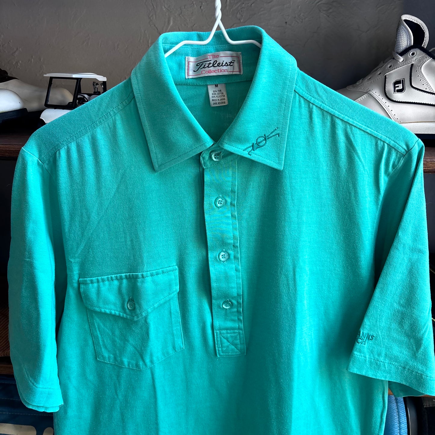 Vintage teal Titleist Polo